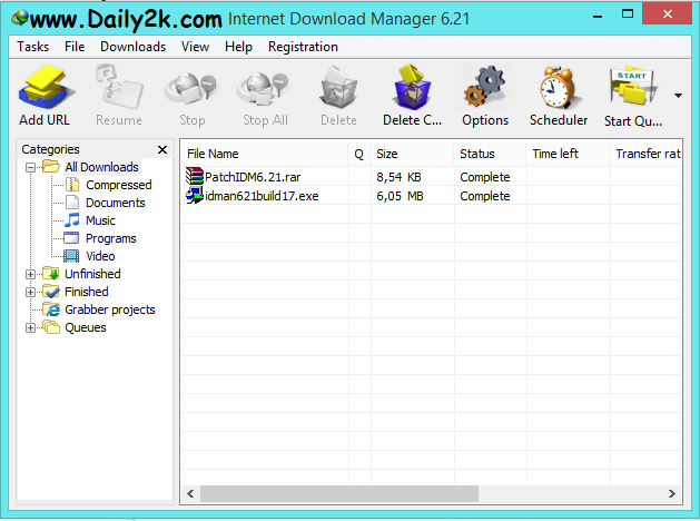 Internet Download Manager V6.21 Build 17 Latest Full Version By Daily2k