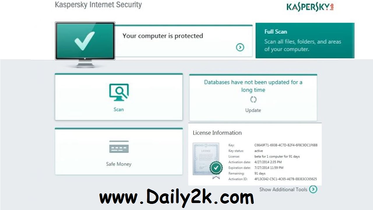 kaspersky internet security trial version 2016