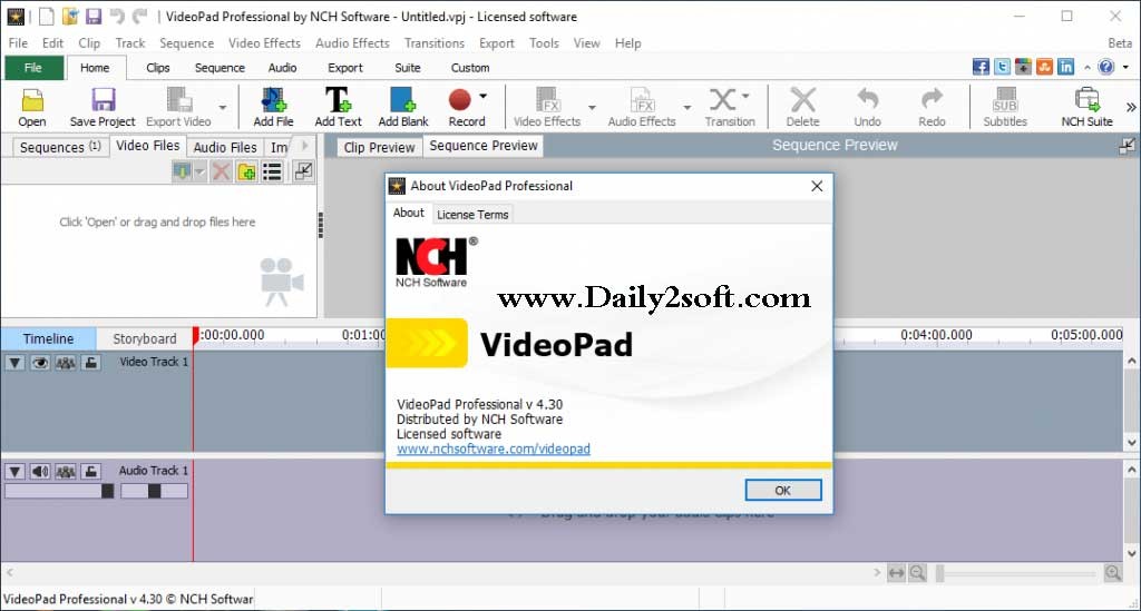 VideoPad Video 4.58 Crack Editor Professional Free Download [Full Version]