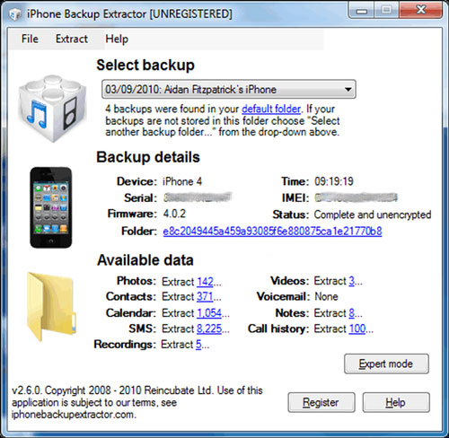 iPhone Backup Extractor Crack 7.6.2.873 + Activation [Key] Download [Here]